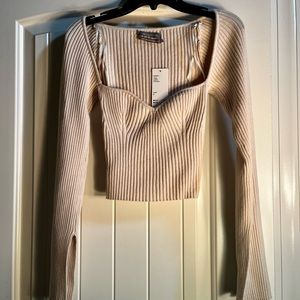 Urban Outfitters Cream Crop Sweater